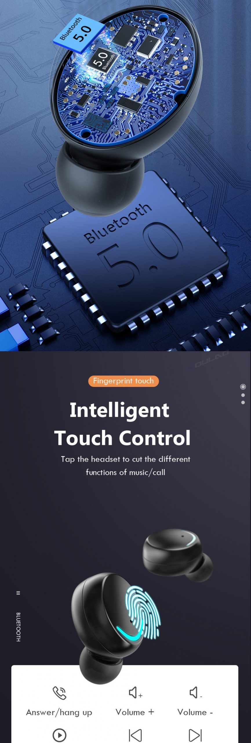 Auriculares bluetooth inalambricos a prueba de agua de moda