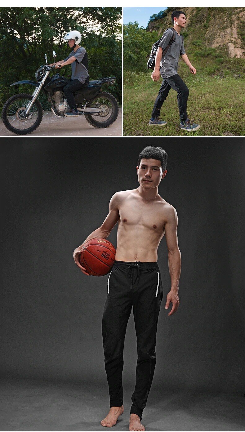 ROCKBROS-pantalones de ciclismo para hombre, pantalón táctico de alta elasticidad, para verano