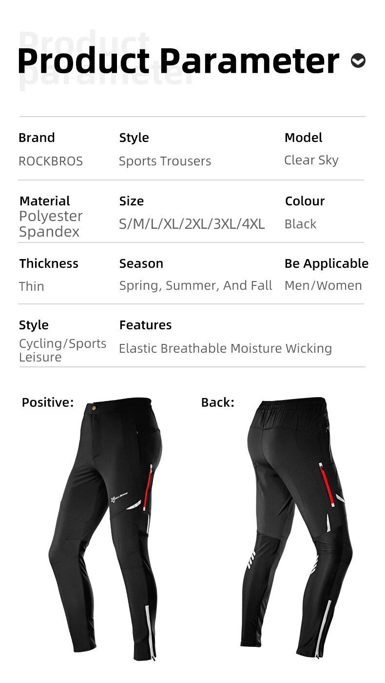 ROCKBROS-pantalones de ciclismo para hombre, pantalón táctico de alta elasticidad, para verano