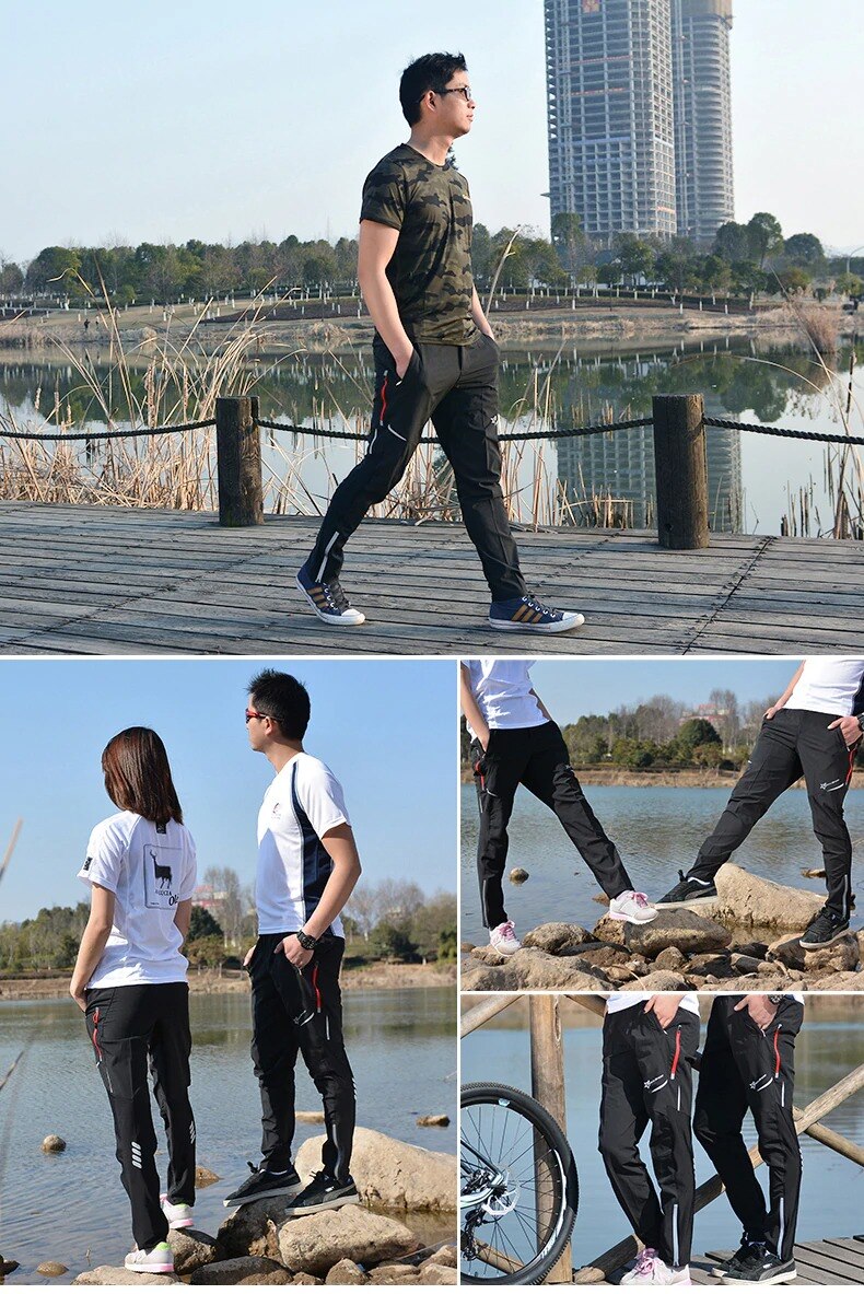 ROCKBROS-pantalones de ciclismo para hombre, pantalón táctico de alta elasticidad, para verano