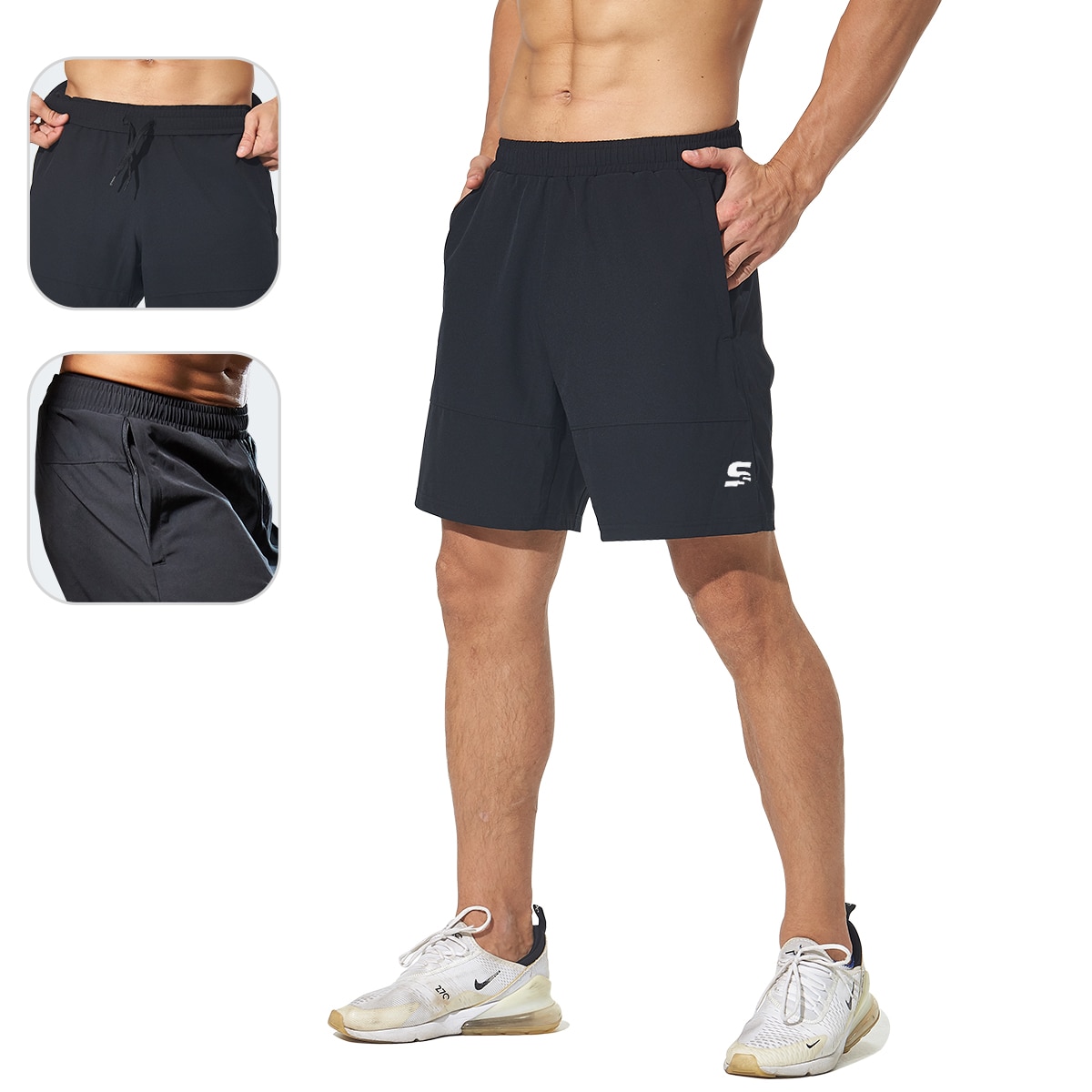 Pantalones cortos deportivos 2 en 1 para hombre, Shorts de secado rápido para entrenamiento, trotar, gimnasio, Fitness, deporte corto, correr, con bolsillos Pantalones cortos deportivos 2 en 1 para hombre, Shorts de secado rápido para entrenamiento, trotar, gimnasio, Fitness, deporte corto, correr, con bolsillos