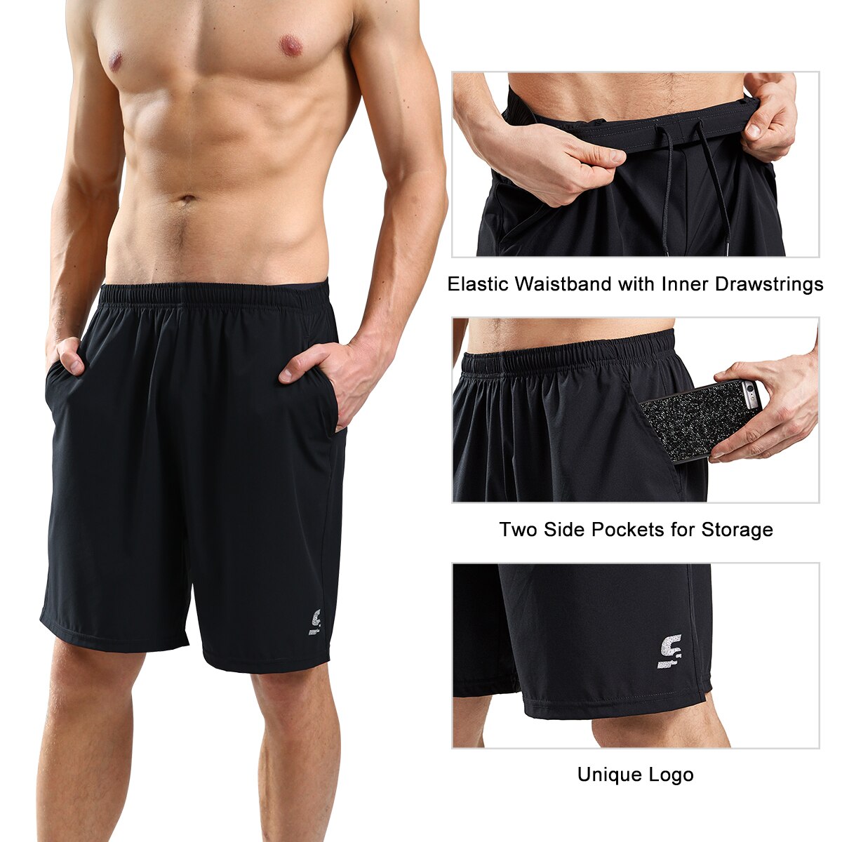 Pantalones cortos deportivos 2 en 1 para hombre, Shorts de secado rápido para entrenamiento, trotar, gimnasio, Fitness, deporte corto, correr, con bolsillos Pantalones cortos deportivos 2 en 1 para hombre, Shorts de secado rápido para entrenamiento, trotar, gimnasio, Fitness, deporte corto, correr, con bolsillos