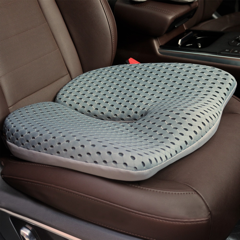 Cojín de asiento de espuma viscoelástica antideslizante para el dolor de espalda, silla ortopédica de coxis para coche y oficina, soporte para silla de ruedas, alivio de ciática en la parte trasera