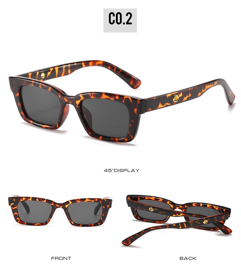 Gafas de sol vintage rectangulares para mujer