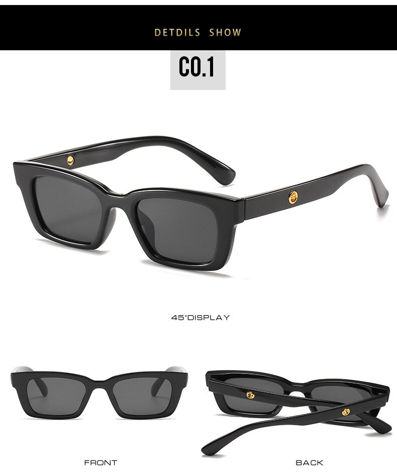 Gafas de sol vintage rectangulares para mujer