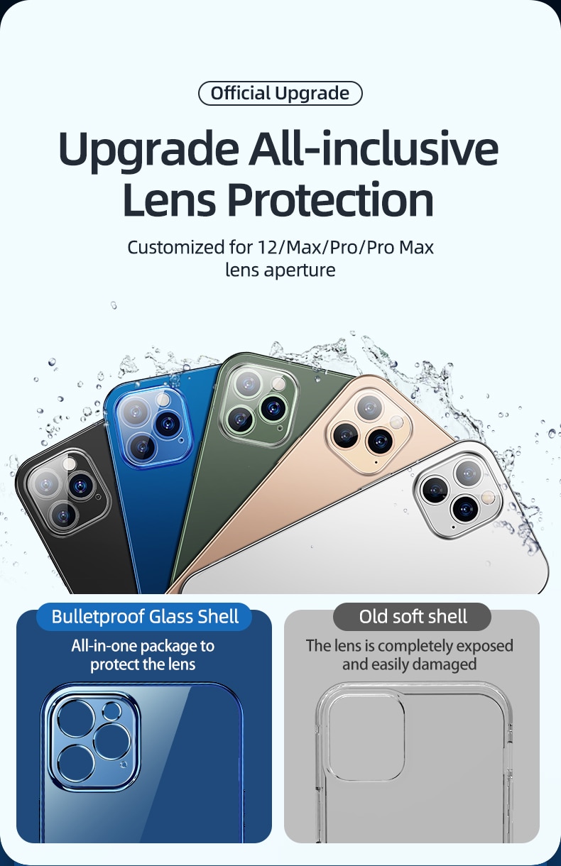 Joyroom-funda transparente para iPhone 12 11 Pro Max, carcasa trasera de PC + TPU a prueba de golpes, protección de lente completa para iPhone 12mini, funda transparente Joyroom-funda transparente para iPhone 12 11 Pro Max, carcasa trasera de PC + TPU a prueba de golpes, protección de lente completa para iPhone 12mini, funda transparente