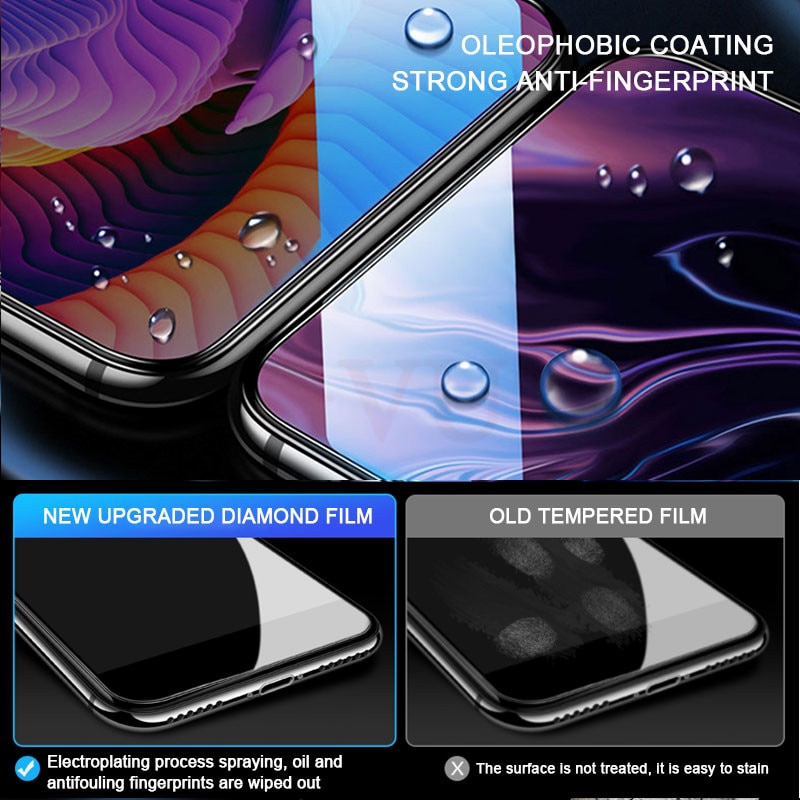 Protector de pantalla de vidrio templado 30D para iphone, 11, 12 PRO, MAX, 11, 12, X, XR, XS, MAX