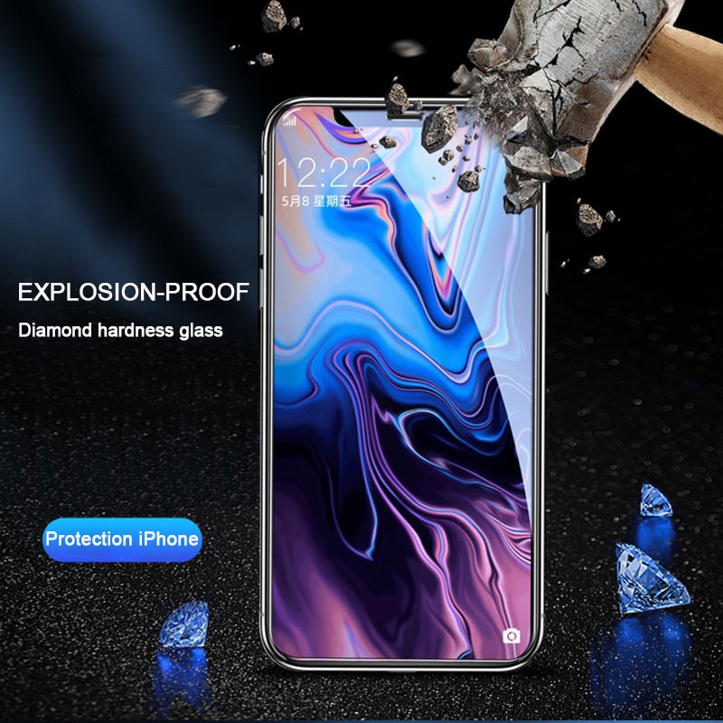 Protector de pantalla de vidrio templado 30D para iphone, 11, 12 PRO, MAX, 11, 12, X, XR, XS, MAX