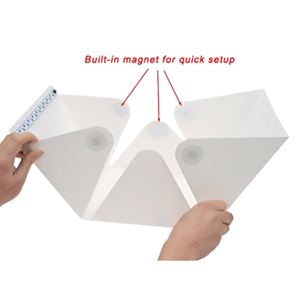 Caja de luz LED plegable para fondo fotográfico, Softbox con lámpara de fotografía para estudio fotográfico, fondos de fotografía para YouTube