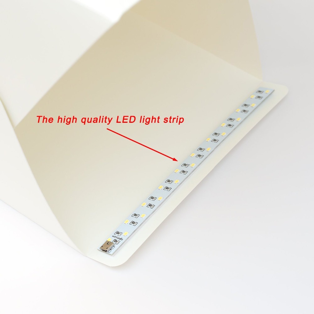 Caja de luz LED plegable para fondo fotográfico, Softbox con lámpara de fotografía para estudio fotográfico, fondos de fotografía para YouTube Caja de luz LED plegable para fondo fotográfico, Softbox con lámpara de fotografía para estudio fotográfico, fondos de fotografía para YouTube