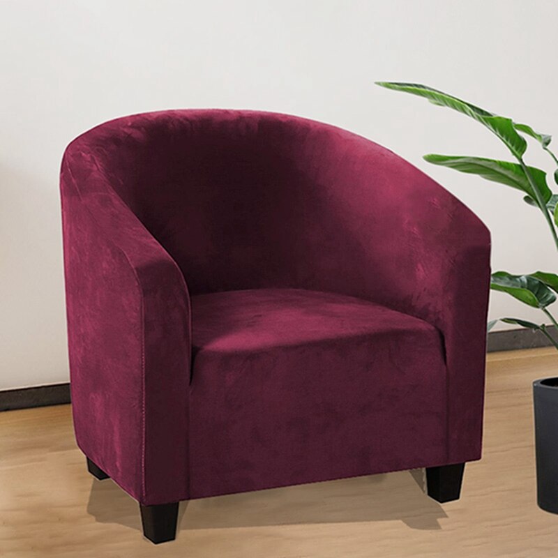 Funda elástica de LICRA para silla de Club de relajación, cubierta protectora de terciopelo lavable para sillón de bañera, cubiertas protectoras extraíbles para muebles