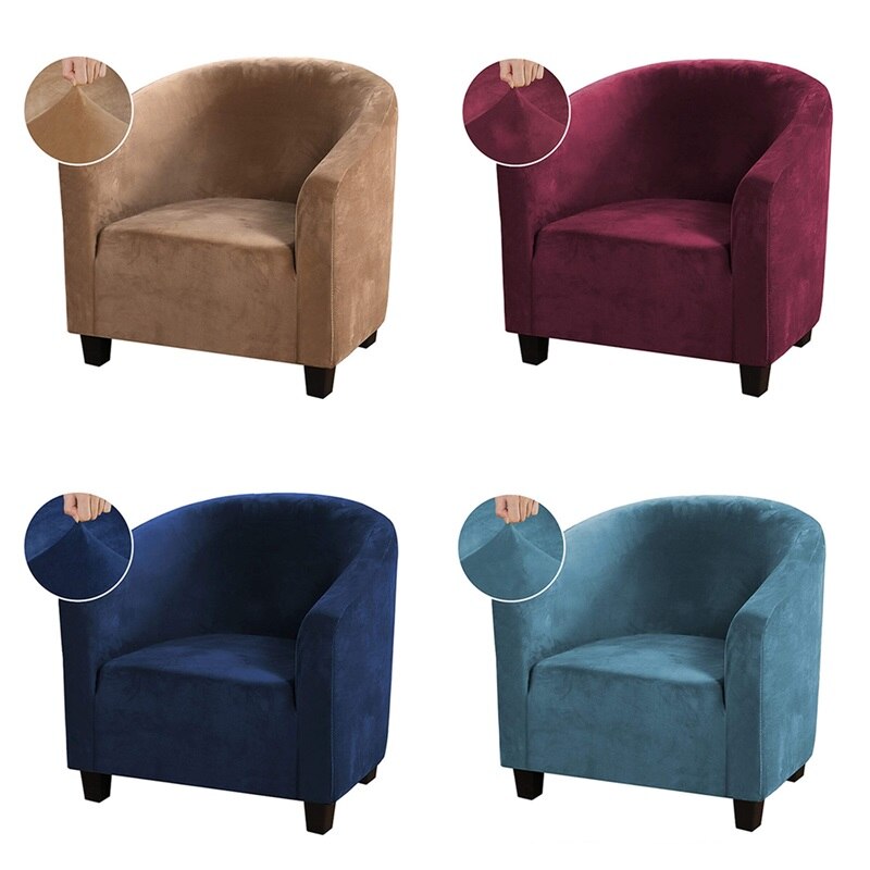 Funda elástica de LICRA para silla de Club de relajación, cubierta protectora de terciopelo lavable para sillón de bañera, cubiertas protectoras extraíbles para muebles