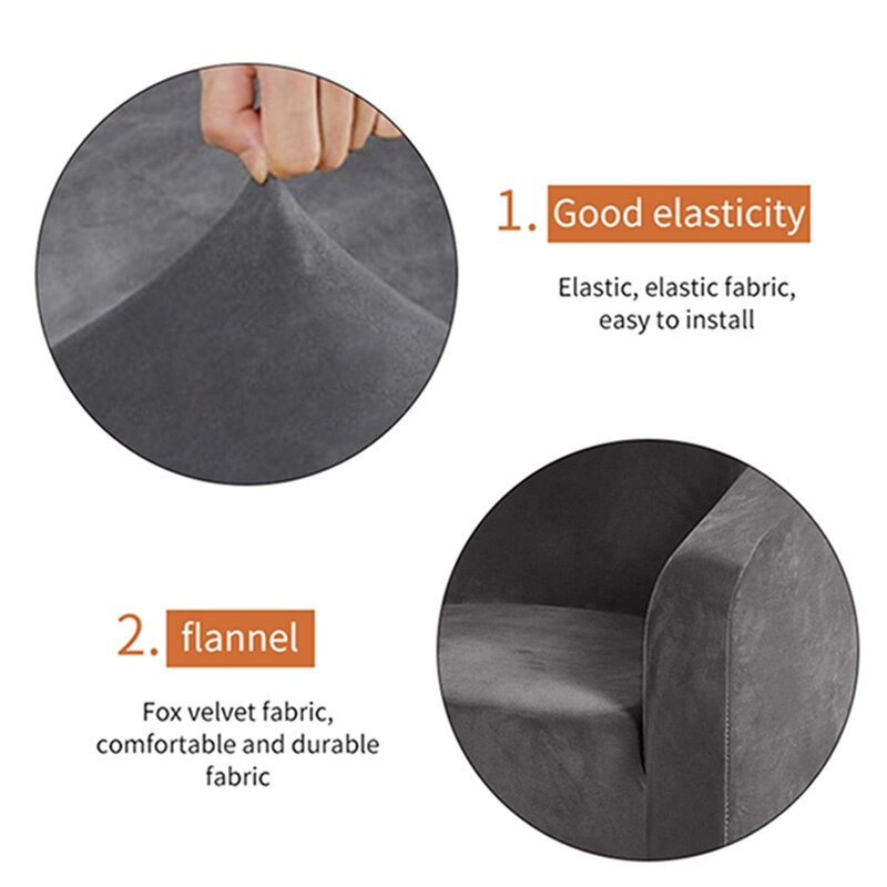 Funda elástica de LICRA para silla de Club de relajación, cubierta protectora de terciopelo lavable para sillón de bañera, cubiertas protectoras extraíbles para muebles