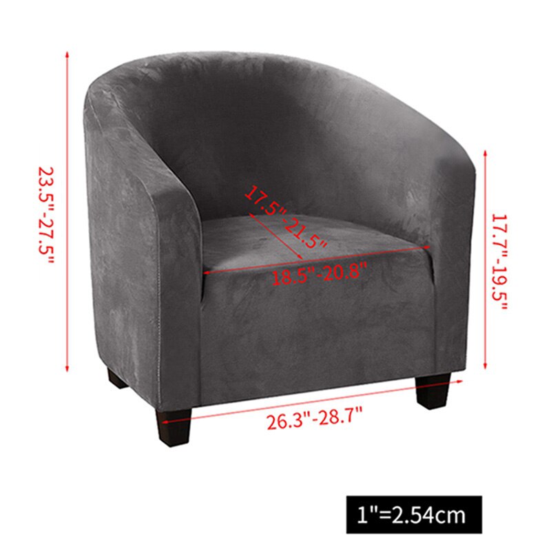 Funda elástica de LICRA para silla de Club de relajación, cubierta protectora de terciopelo lavable para sillón de bañera, cubiertas protectoras extraíbles para muebles