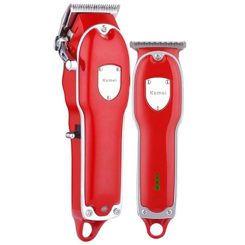 Cortadora de pelo eléctrica profesional para hombres, máquina de corte de pelo, recargable y ajustable, kits combinados