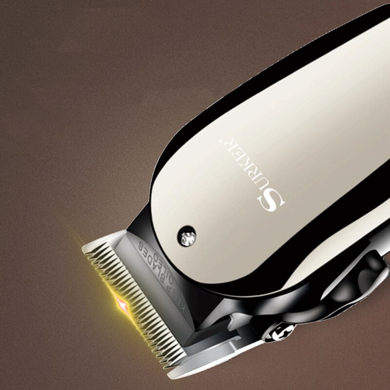 Surker-cortadora de pelo profesional para hombre, máquina de corte de pelo de estilo Vintage, con cable de 1,9 M, para barbero Surker-cortadora de pelo profesional para hombre, máquina de corte de pelo de estilo Vintage, con cable de 1,9 M, para barbero