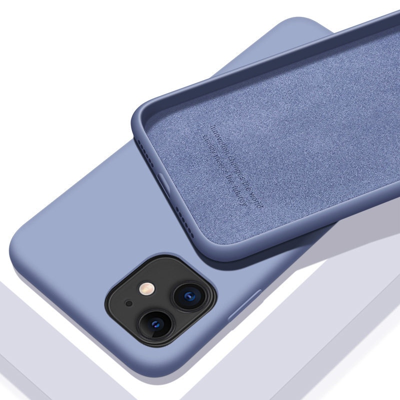 Funda de silicona suave de color sólido para iPhone