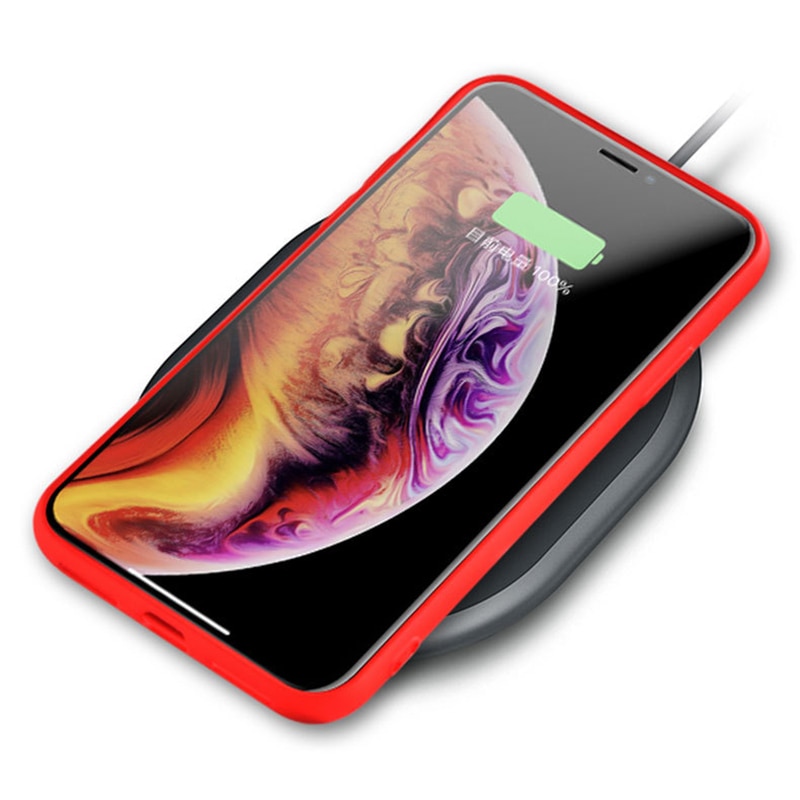 Funda de silicona suave de color sólido para iPhone