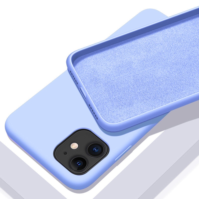 Funda de silicona suave de color sólido para iPhone