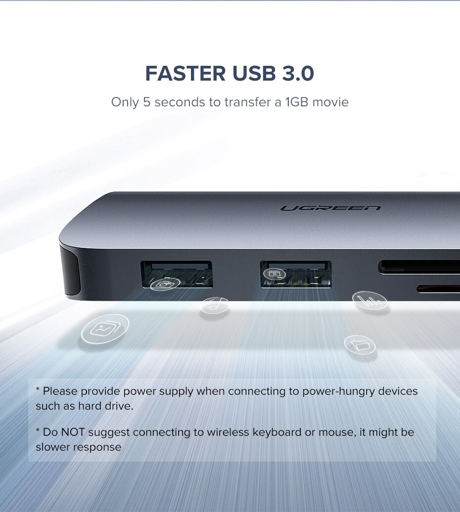 Concentradores USB-C universales de 8 puertos