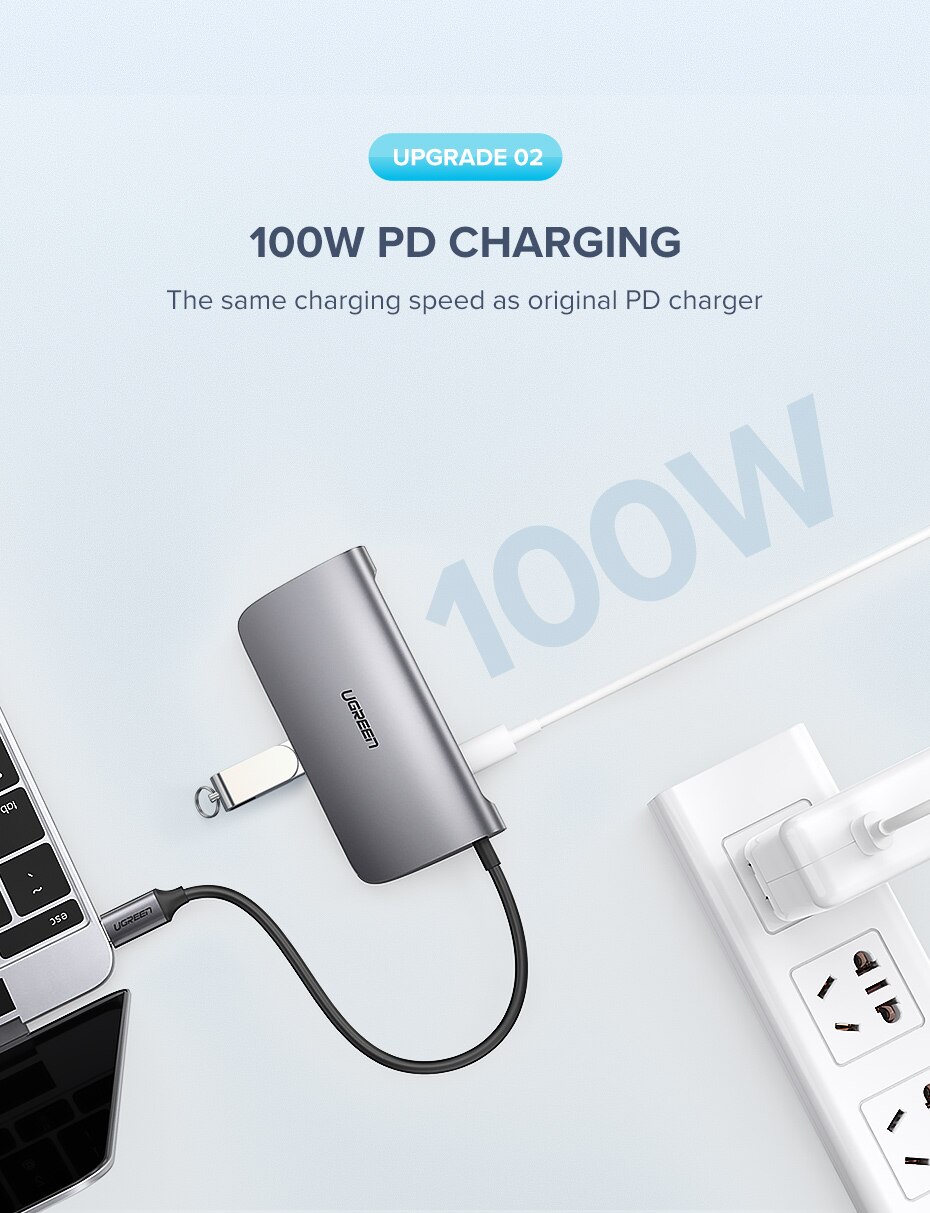 Concentradores USB-C universales de 8 puertos