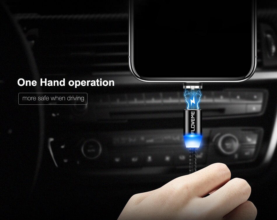 Cable multitipo de diseño magnético con indicador LED