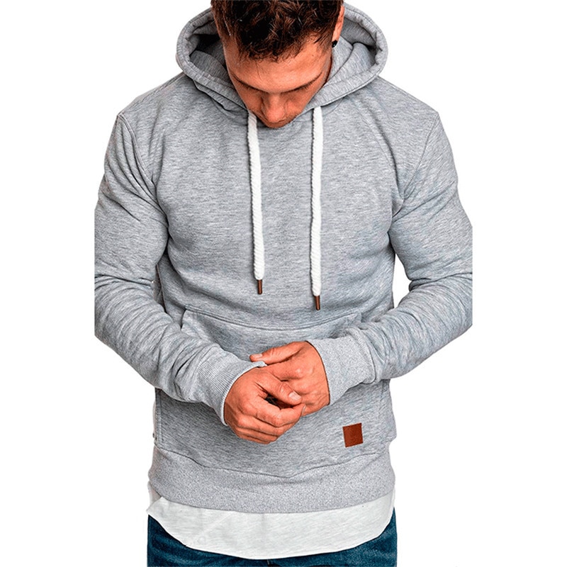 Sudadera con capucha de poliéster para hombre para fitness