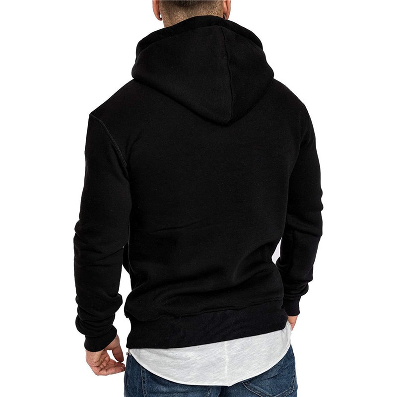 Sudadera con capucha de poliéster para hombre para fitness